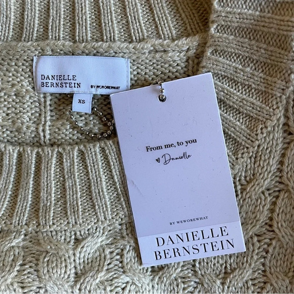 New! Danielle Bernstein desert tan color mock neck sweater NWT 30656 - Picture 7 of 10